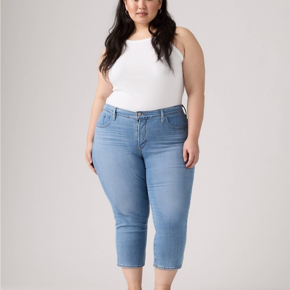 New Levi's 311 Shaping Skinny Capri Jeans Plus Size 24W  Denim Stretch NWT